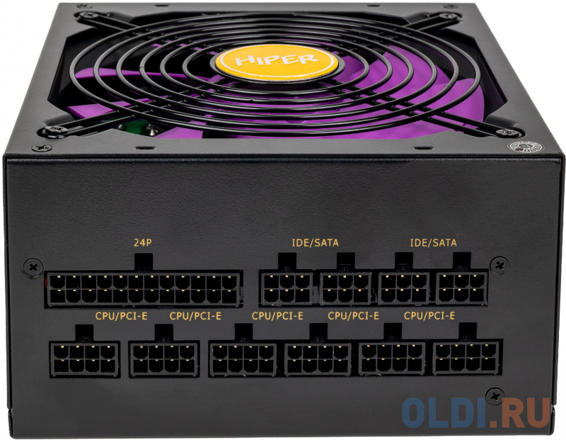 блок питания для ПК 1300 Ватт/ PSU HIPER HPG-1300FM (1300W, Gold 14cm Fan, 220V input, Efficiency 93%, Modular, Black)BOX фото