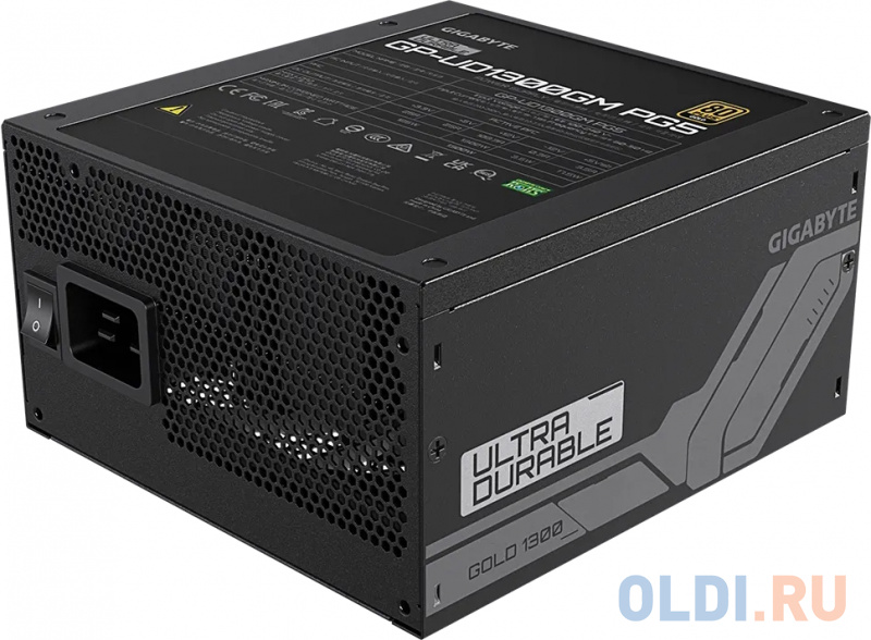 Блок питания Gigabyte ATX 1300W GP-UD1300GM PG5 Gen.5 80+ gold (24+4+4pin) APFC 120mm fan 8xSATA Cab Manag RTL фото