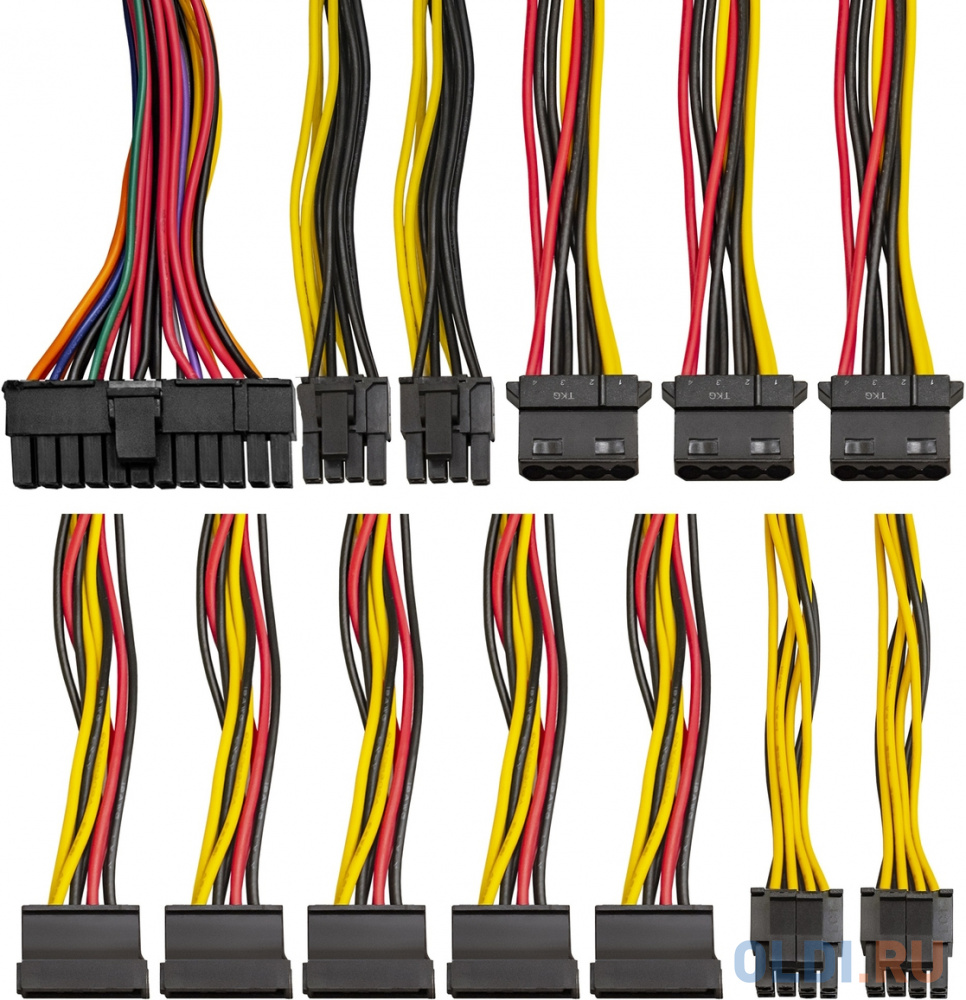 Блок питания 650W ExeGate 650NPX (ATX, PC, 12cm fan, 24pin, 4pin, PCIe, 3xSATA, 2xIDE, FDD, black, кабель 220V в комплекте) EX259604RUS-PC - фото 4