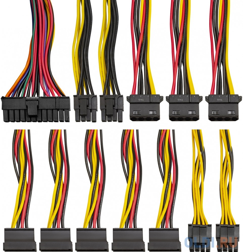 Блок питания 650W ExeGate 650PPE (ATX, APFC, PC, КПД 80% (80 PLUS), 12cm fan, 24pin, 2x(4+4)pin, 2xPCI-E, 5xSATA, 3xIDE, black, кабель 220V в комплект фото