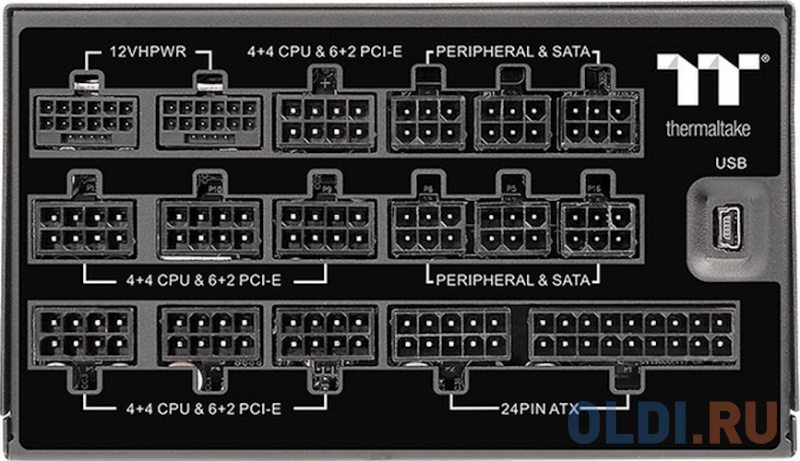 Toughpower i/1650W/Fully Modular/Riing Duo/Full Range/Digital/80 Plus Titanium/EU/100% JP CAP TPI-1650DH3FCT All Flat Cables/Gen 5 Toughpower i/1650W/Fully Modular/Riing Duo/Full Range/Digital/80 Plus Titanium/EU/100% JP CAP TPI-1650DH3FCT All Flat Cables/Gen 5 фото