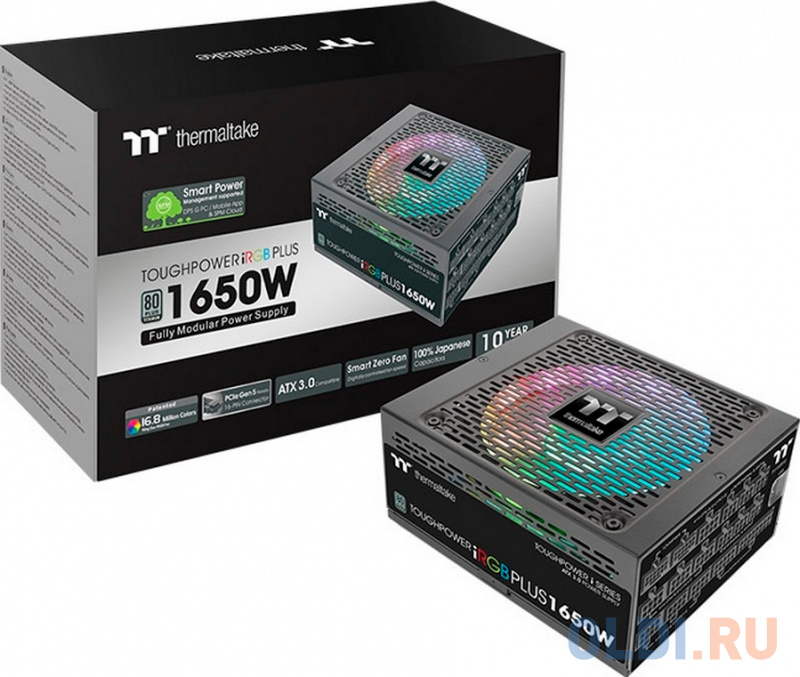 Toughpower i/1650W/Fully Modular/Riing Duo/Full Range/Digital/80 Plus Titanium/EU/100% JP CAP TPI-1650DH3FCT All Flat Cables/Gen 5 Toughpower i/1650W/Fully Modular/Riing Duo/Full Range/Digital/80 Plus Titanium/EU/100% JP CAP TPI-1650DH3FCT All Flat Cables/Gen 5 фото