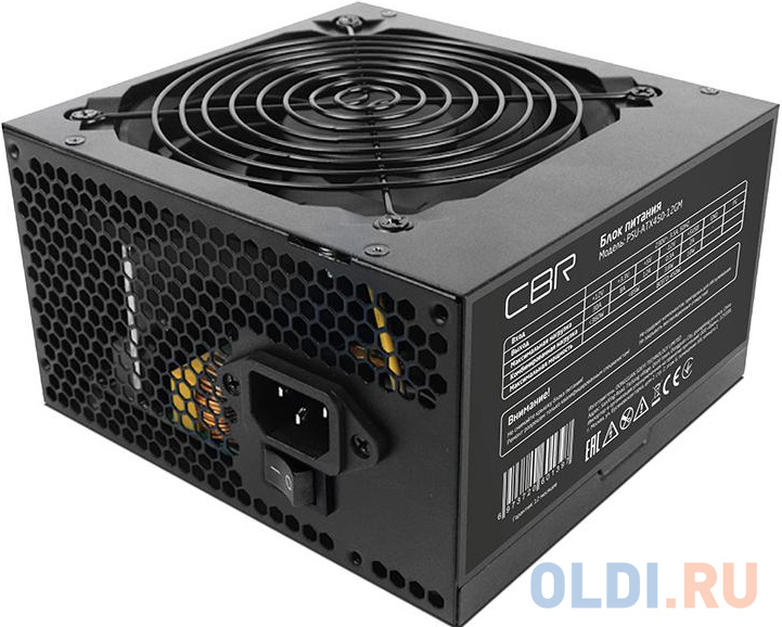 Блок Питания CBR ATX 450W 80+ Bronze, APFC, 0.6mm, 20+4pin, 1*8-pin (4+4P), 1*6+2pin, 4*SATA, 2*IDE, 12cm fan, 1.5м кабель питания, черный [PSU-ATX450- - PSU-ATX450-12GM