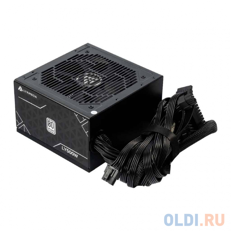 Блок питания LYAMBDA LY500W ATX 500W 80 Plus, размер 150x86x140 мм