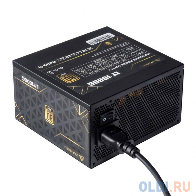 Блок питания LYAMBDA LY1000G ATX 1000W 80 Gold, размер 120 x120