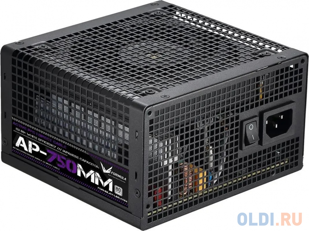 Блок питания Formula ATX 750W AP-750ММ 80 PLUS WHITE (20+4pin) APFC 120mm fan 6xSATA RTL
