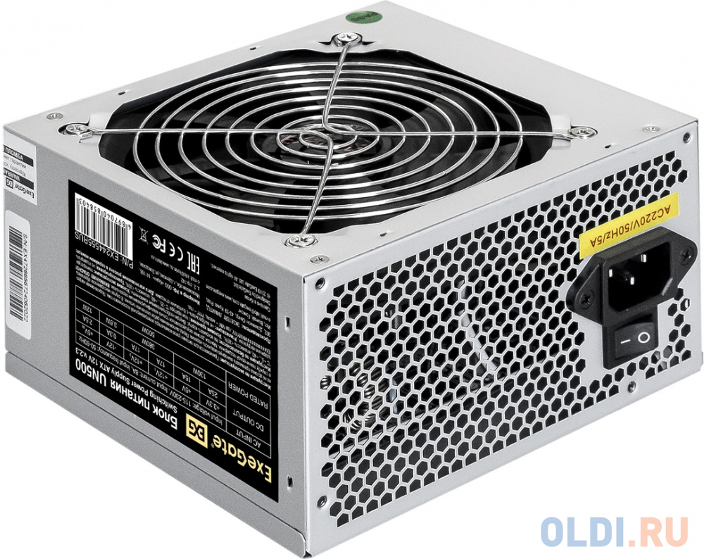 

Блок питания 500W ExeGate UN500 (ATX, 12cm fan, 24pin, 2x(4+4)pin, 2xPCI-E, 5xSATA, 3xIDE)