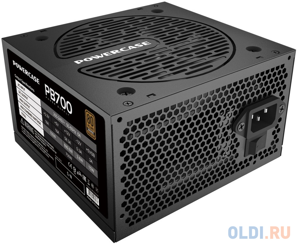 Powercase PB700 (80 Plus Bronze, ATX 2.31, 700W, APFC, DC-DC, 120mm Fan) / PS-700B-DC