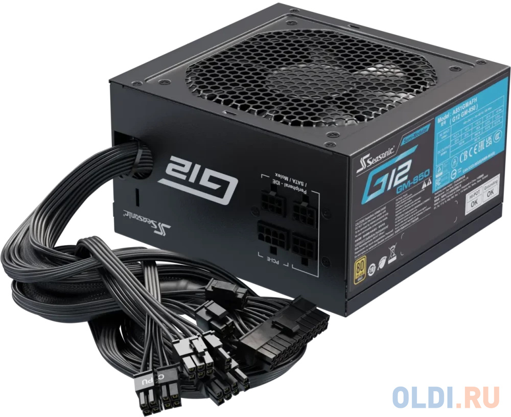 

Блок питания Seasonic G12 GM-850, 850Вт, 120мм, черный, retail [g12 gm-850 ssr-850fm]