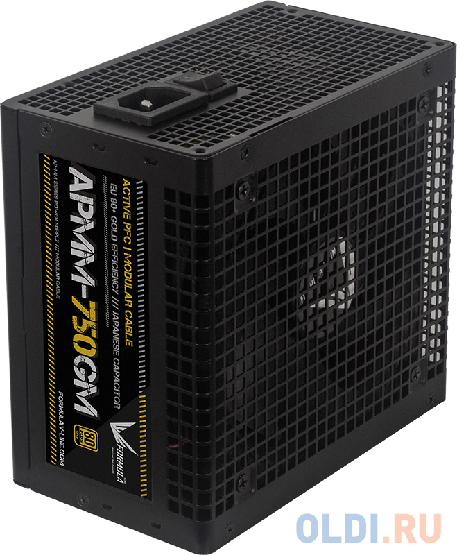 

Блок питания Formula ATX 750W APMM-750GM Gen.5 80+ gold (20+4pin) APFC 120mm fan 8xSATA Cab Manag RTL