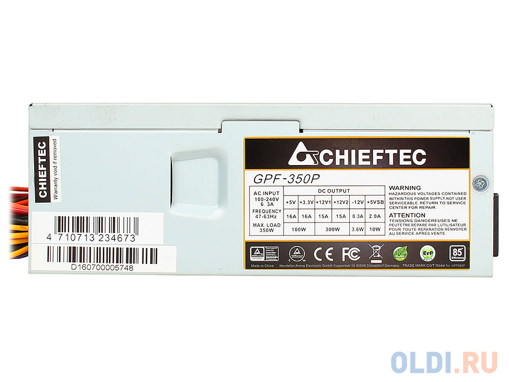 Блок питания Chieftec GPF-350P 350 Вт фото