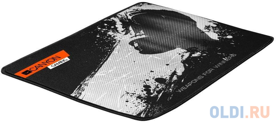 Коврик игровой Canyon CND-CMP3, 350X250X3mm, прочная ткань, прошитое обрамление, черный