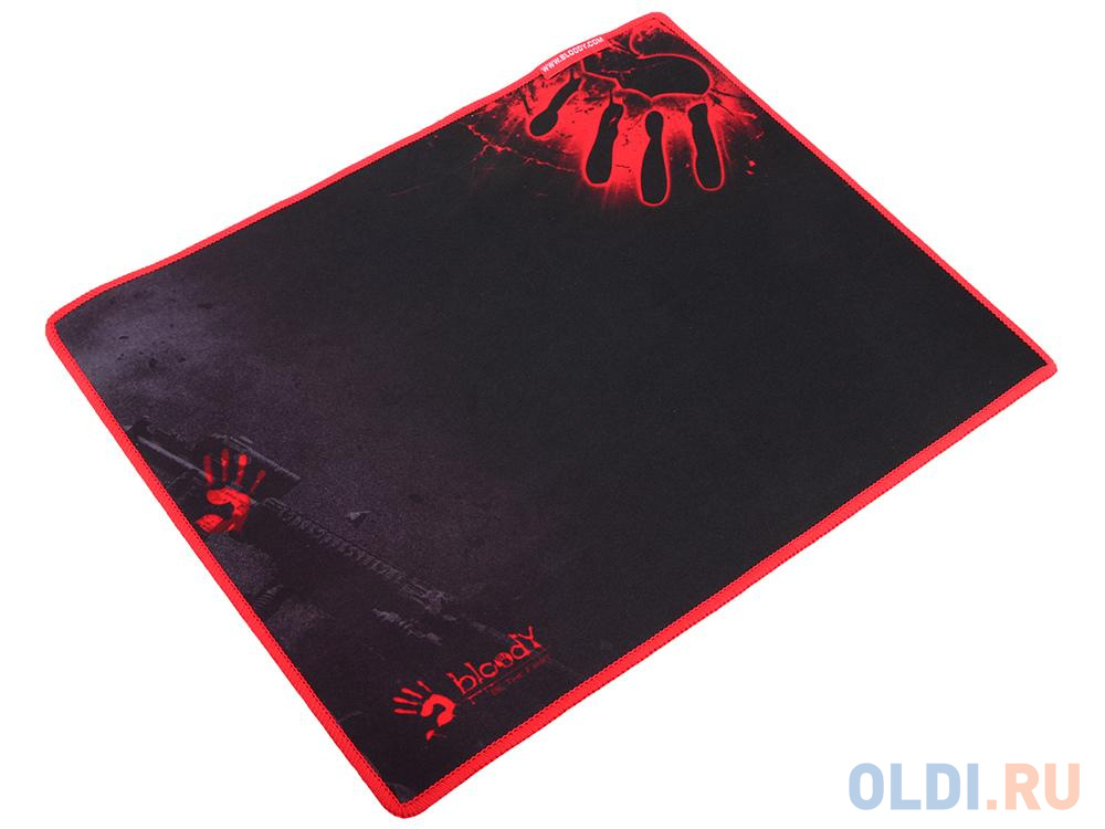 Коврик для мыши A4Tech Bloody B-081S черный/рисунок, 350х280х2мм коврик для мыши оклик ok f0252 рисунок красные частицы 250x200x3мм
