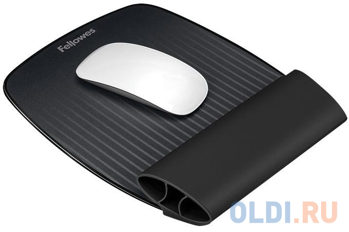 Fellowes® I-Spire Series™, Коврик для мыши с силиконовой подкладкой для руки, черный, шт FS-94729 - фото 1