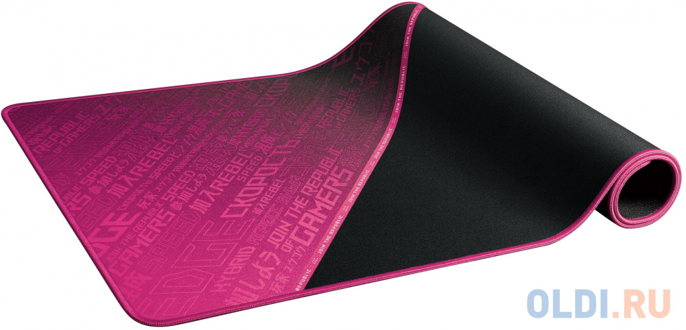 Игровой коврик для мыши ASUS ROG Sheath Electro Punk (900 x 440 x 3 mm, каучук, нетканый материал, cиликон, 90MP01Z0-BPUA00), размер 900 x 440 x 3 мм, цвет розовый - фото 4