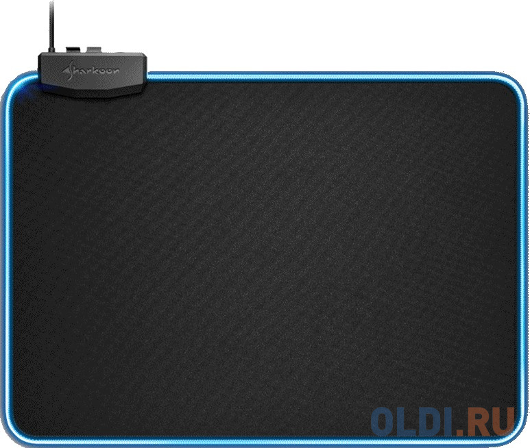

Игровой коврик для мыши Sharkoon 1337 RGB XL чёрный (450 x 380 x 3 мм, RGB подсветка, текстиль, резина, Черный