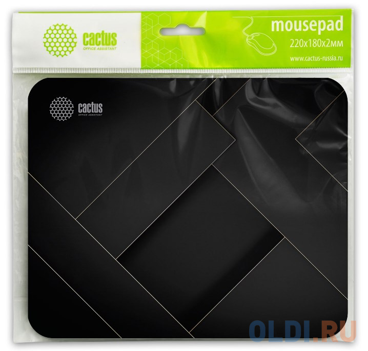 Коврик для мыши Cactus CS-MP-P02XS Микро черный 220x180x2мм фото