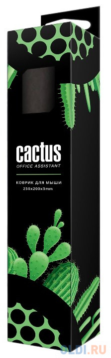 Коврик для мыши Cactus CS-MP-D02M Средний черный 300x250x3мм фото
