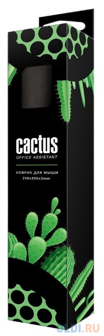 Коврик для мыши Cactus CS-MP-DWM Средний черный 300x250x3мм - фото 3