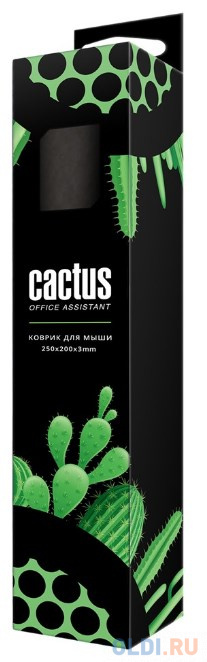 Коврик для мыши Cactus CS-MP-D01M Средний черный 300x250x3мм фото