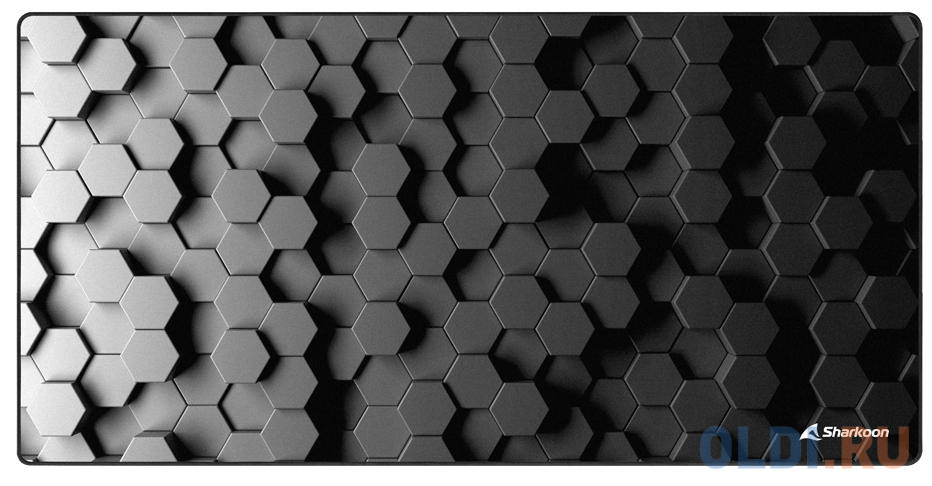 Игровой коврик для мыши Sharkoon Skiller SGP30 BIG HEX (1200 x 600 x 2,5 мм, обмётка, текстиль, резина), размер 1200 х 600 х 2,5 мм, цвет черный/серый SGP30-BIG-HEX - фото 1