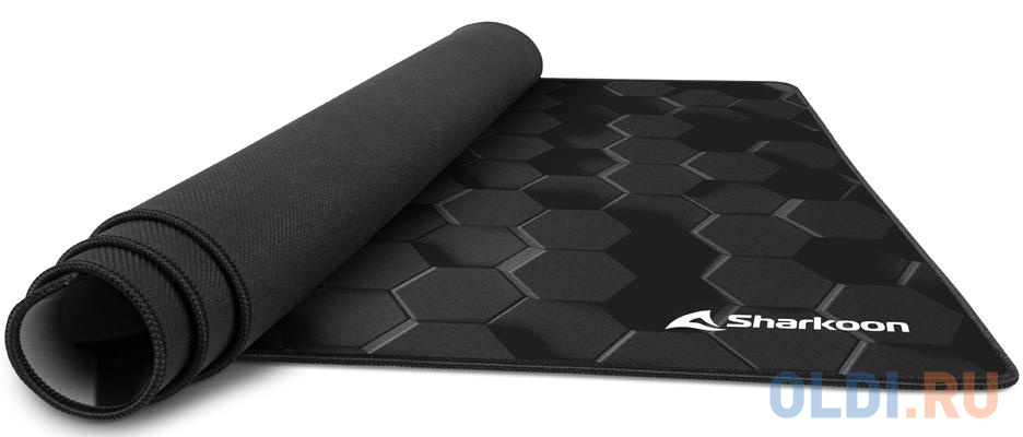 Игровой коврик для мыши Sharkoon Skiller SGP30 BIG HEX (1200 x 600 x 2,5 мм, обмётка, текстиль, резина), размер 1200 х 600 х 2,5 мм, цвет черный/серый SGP30-BIG-HEX - фото 3