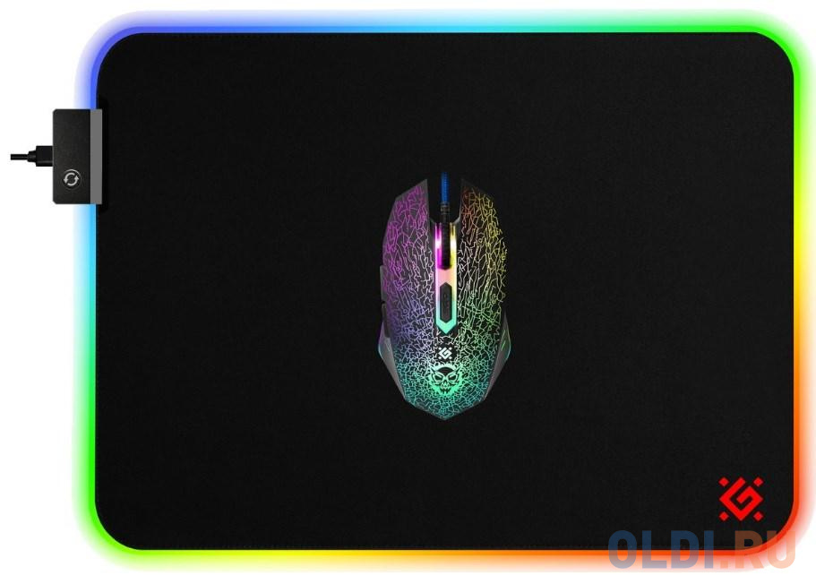 Коврик для мышки XXL LIGHT 50565 DEFENDER, размер 450x400x4 мм, цвет черный - фото 2