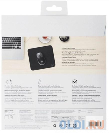 Logitech  Mouse Pad Studio Series,GRAPHITE, размер 230х200х2 мм, цвет черный Mouse Pad Studio Series GRAPHITE - фото 3