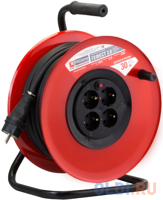 

Удлинитель EKF UKG02-16-R315-4-40 4 розетки 40 м