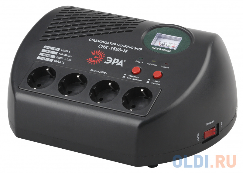 

Стабилизатор напряжения Эра Б0031068 4 розетки