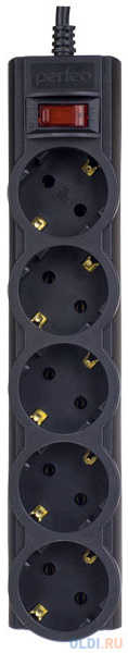 

Сетевой фильтр Perfeo Element PF_5182 5 розеток 1 м PF-SP-01030-B