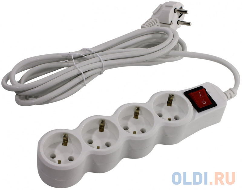 

5bites SP4W-130 Сетевой фильтр 4S / 3*0.75MM2 / 3M / WHITE, Белый