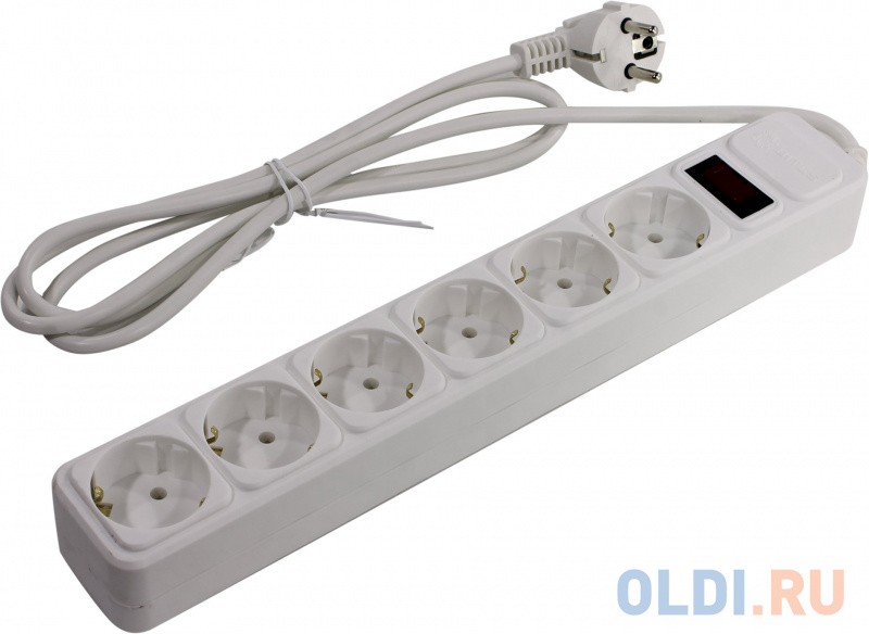 

5bites SP6W-230 Сетевой фильтр 6S / 3*0.75MM2 / 3M / WHITE, Белый