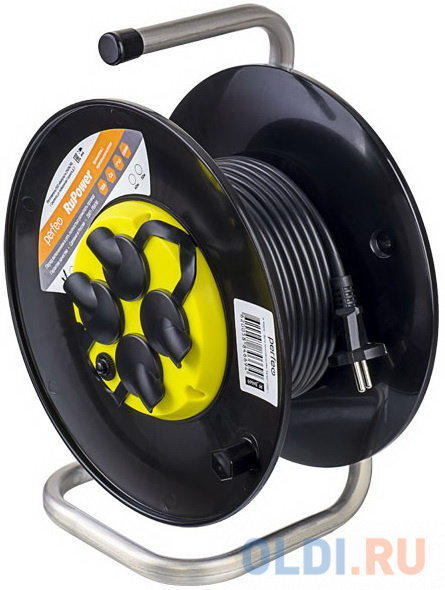 

Perfeo удлинитель на катушке без заземления "RU POWER",PF_B4675 (40м 4гн с т/з 10А ПВС 2х1 IP44 (РБК16)), Черный