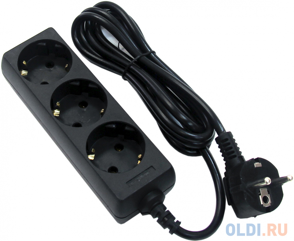 

Удлинитель 5bites SP3B-210E 3 розетки 1 м, Черный