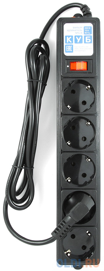 

Сетевой фильтр Power Cube SPG-B-6 5 розеток 1.9 м черный