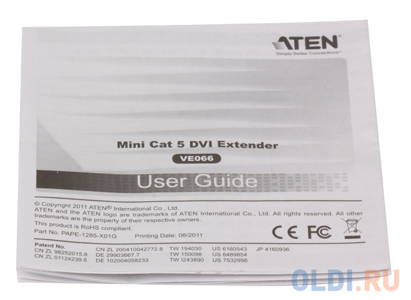 Удлинитель DVI-D Aten до 20 метров через RJ45 без шнуров VE066-AT фото