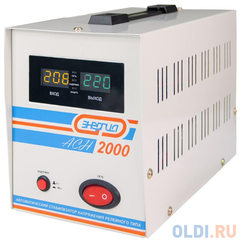 Стабилизатор напряжения Энергия АСН-2000 2 розетки Е0101-0113 фото