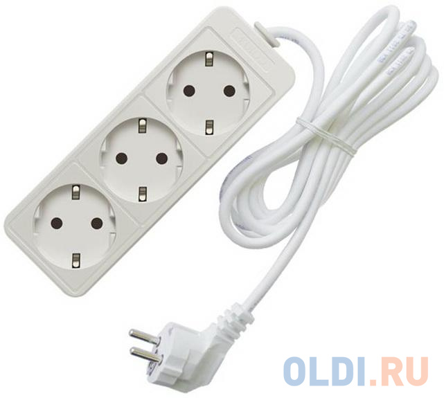 

Удлинитель бытовой СОЮЗ 2200 Вт (с/з) 3гн. ПВС 3х0,75 3м