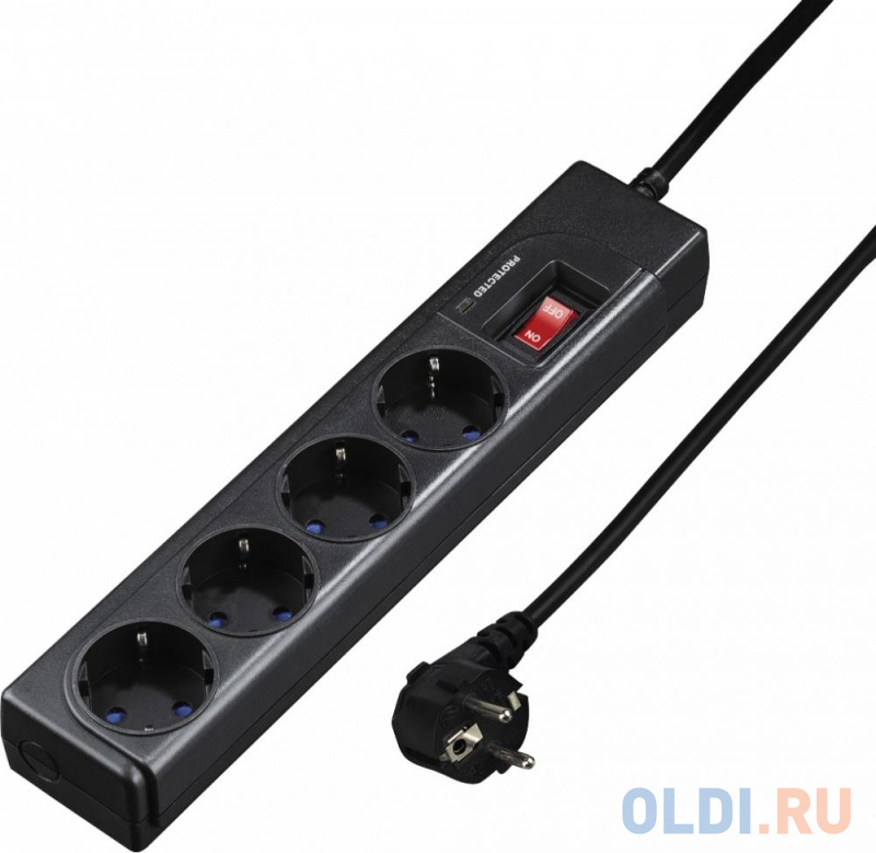 

Удлинитель HAMA H-121940 4 розетки 1.5 м