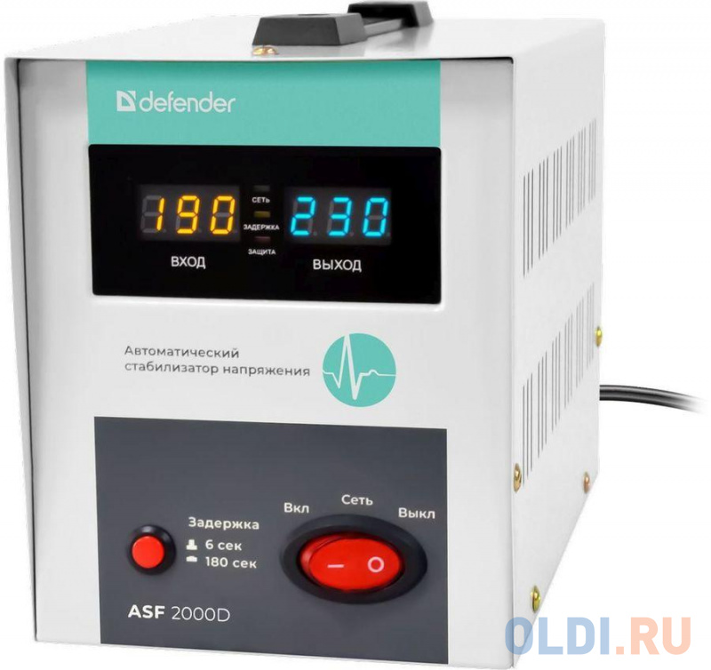 

Стабилизатор напряжения Defender ASF 2000D 2 розетки