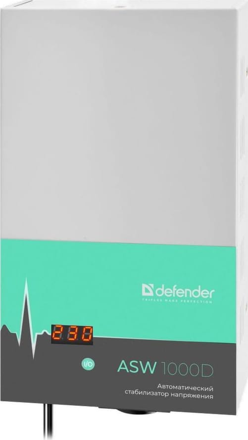 Стабилизатор напряжения Defender ASW 1000D 1 розетка фото