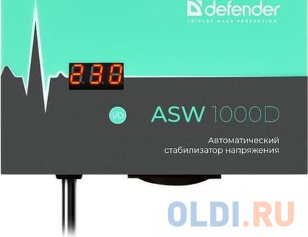 Стабилизатор напряжения Defender ASW 1000D 1 розетка фото