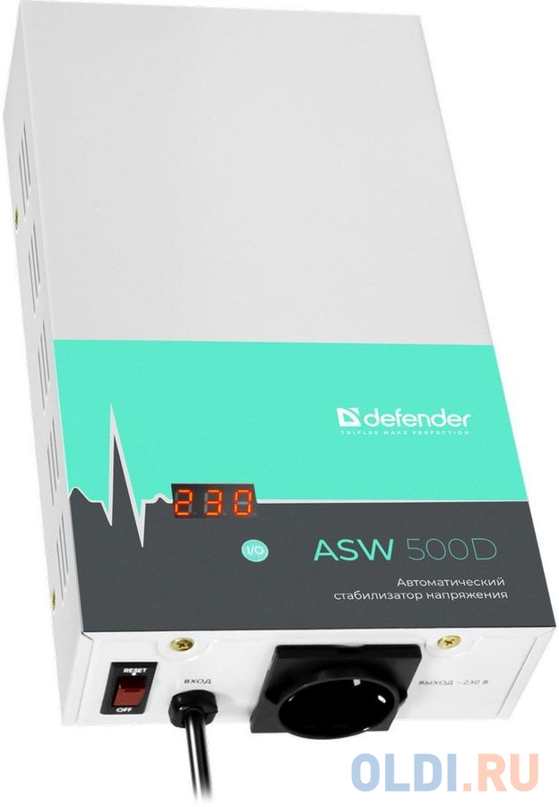 Стабилизатор напряжения Defender ASW 500D 1 розетка фото