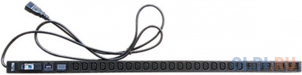 Блок розеток Lanmaster TWT-PDVM-4C9-20C3-C0 24 розетки 3 м, цвет черный - фото 1