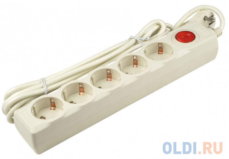 

S-GSU5-3 IVORY Cетевой фильтр серии Universal, 3м (Пвс 3*0,75), 5 гнезд, с/з. 10А. Защита от перенапряжения, короткого замыкания. TM Uniel., шк 469048, Бежевый