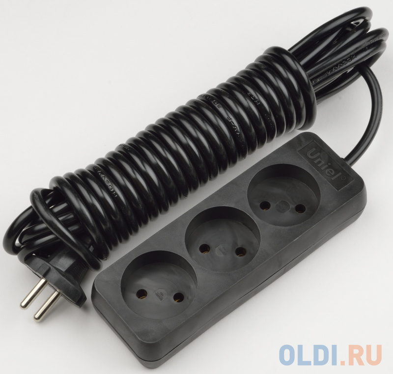 

S-CD3-5 Удлинитель Uniel серии Стандарт, б/з, 3 гн., шнур 5 м, шк 4690485012191, Черный