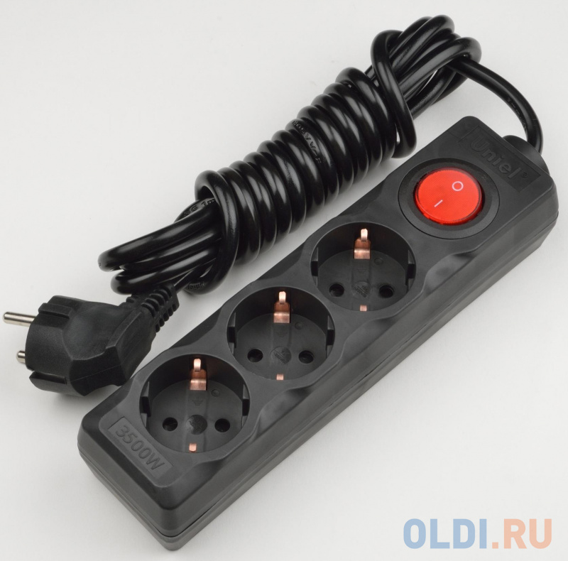 

S-GCD3-3B BLACK Удлинитель серии Standart, шнур 3м., 3 гнезда, с/з. Черный. TM Uniel., шк 4690485101703