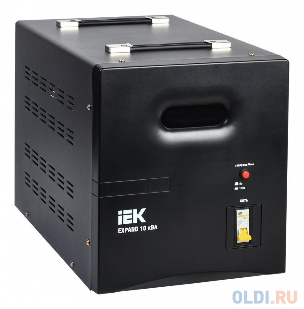 Стабилизатор напряжения IEK Expand 10кВА однофазный черный (IVS21-1-010-11) стабилизатор напряжения iek hub 5ква однофазный ivs21 1 005 13