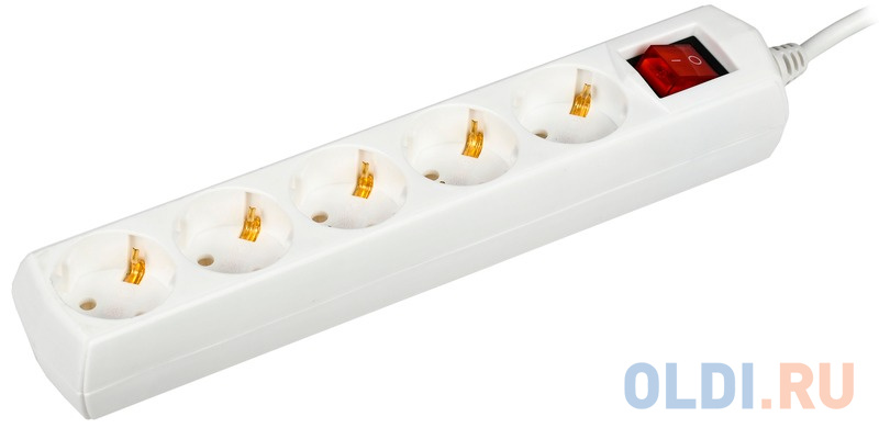 

Удлинитель IEK WYP10-10-05-D15-ZK-G 5 розеток 1.5 м, Белый